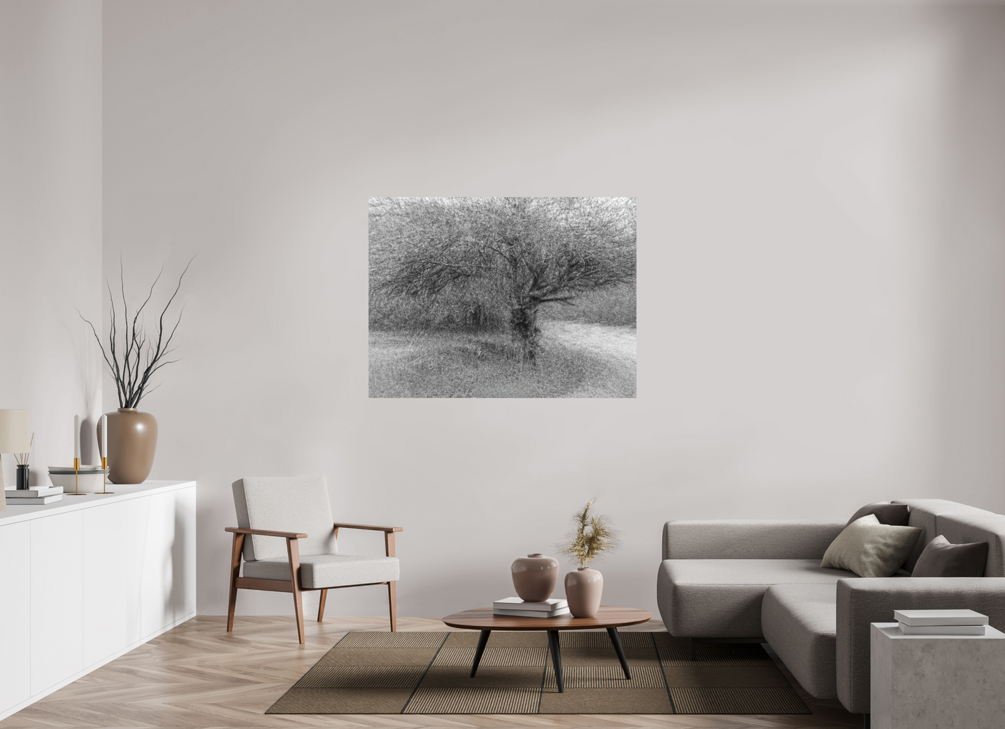140 x 105 cm, Impression directe couleur ou noir et blanc sur plaque d'aluminium (Solidité-Durabilité) Embrouillamini