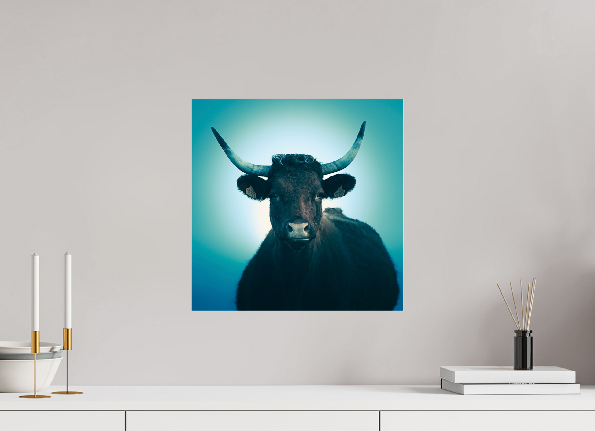 40 x 40 cm, 7- Tirage couleur collé sur Alu Dibond + plexiglass + système de fixation Animal #1