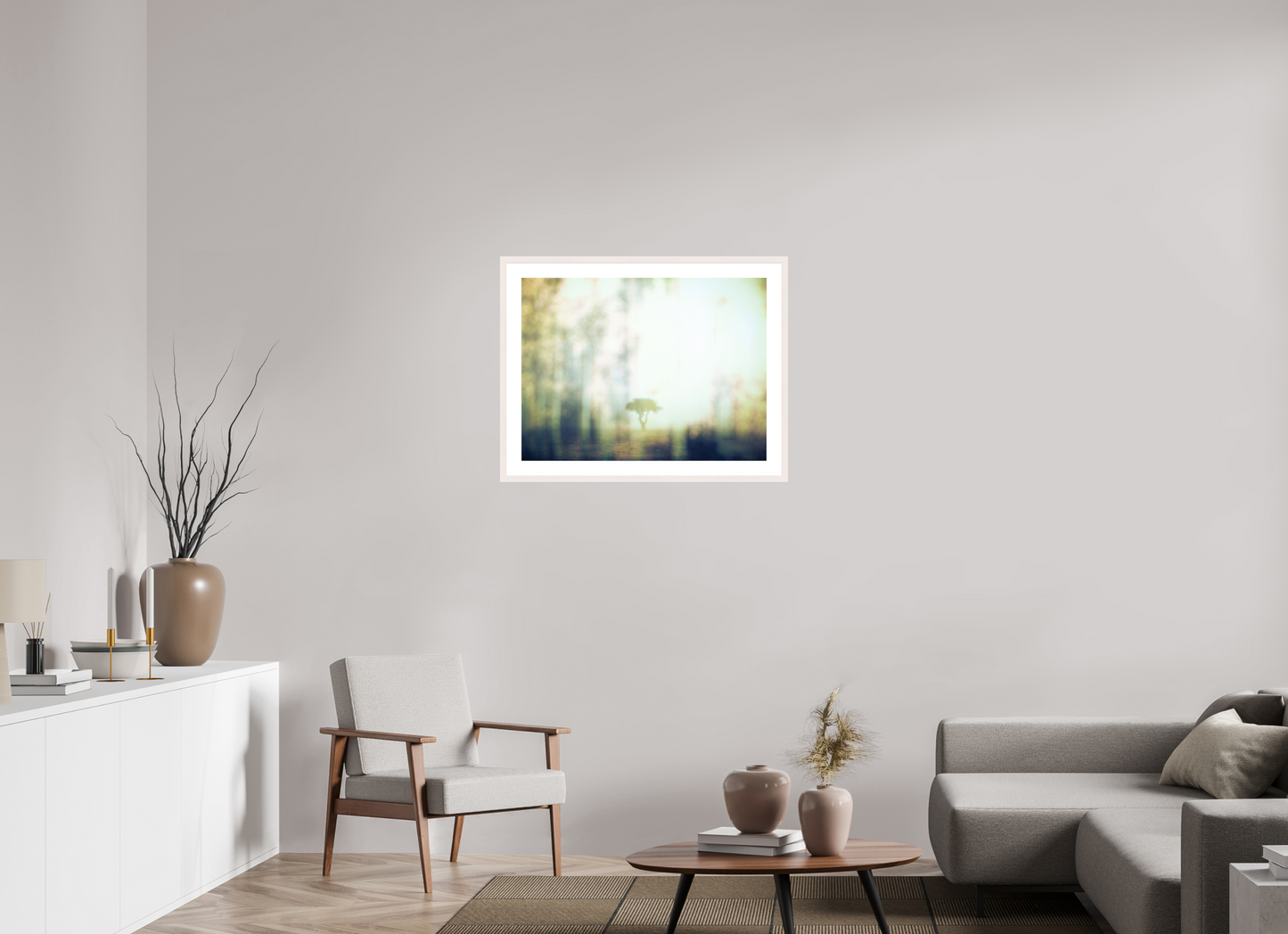 80 x 60 cm, Tirage Fine Art 30×40 cm — Passe-partout — Cadre Seul, là-bas