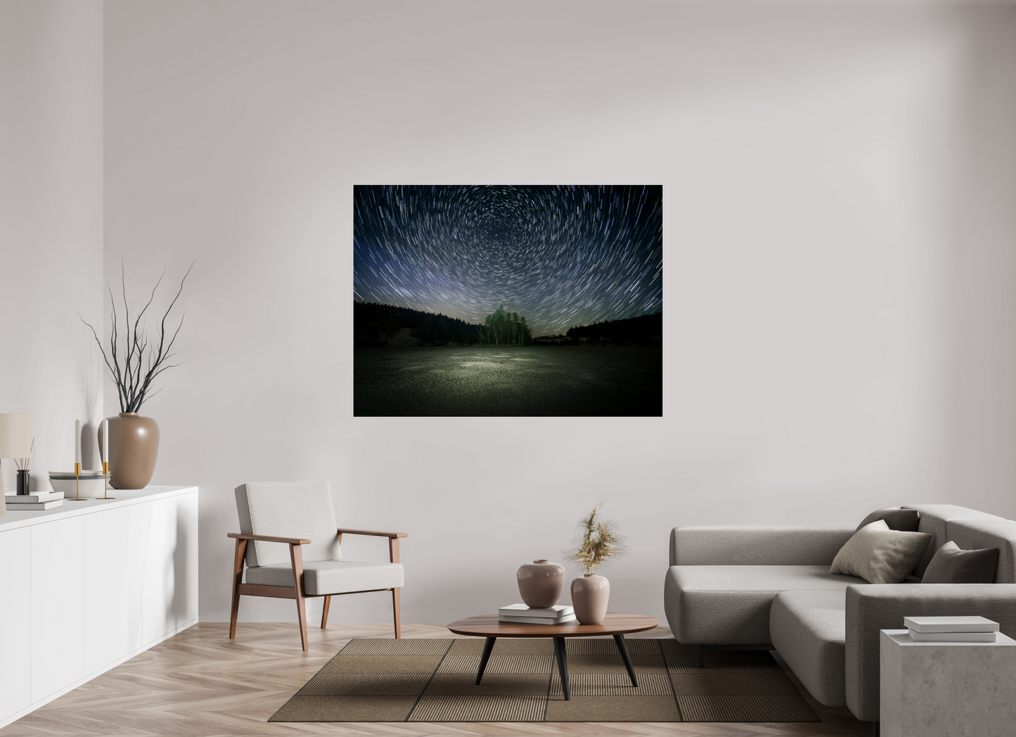 160 x 120 cm, Tirage couleur sur support solide en aluminium, recouvert d’une protection transparente (plexiglas). Ainsi s'écoule la nuit