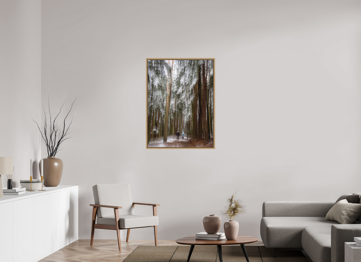 75 x 100 cm, Impression sur support rigide (Forex) avec cadre élégant type “caisse américaine” Si peu de choses