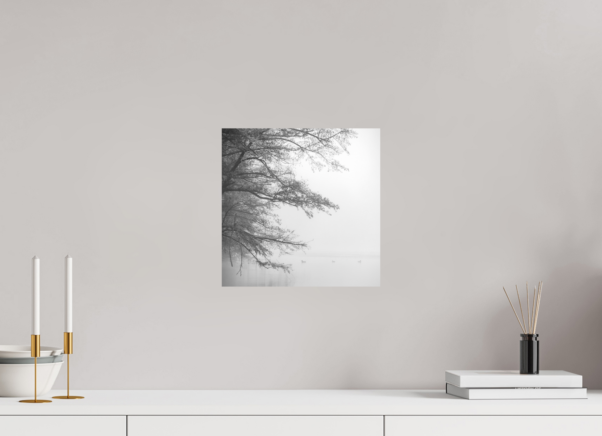 30 x 30 cm, 2- Tirage papier mat noir et blanc Winter #18 - Hiver #18