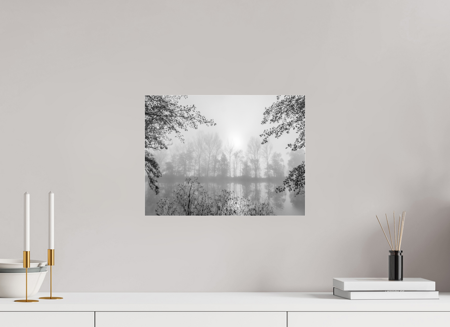 40 x 30 cm, 8- Tirage noir et blanc collé sur Alu Dibond + plexiglass + système de fixation Winter #19 - Hiver #19