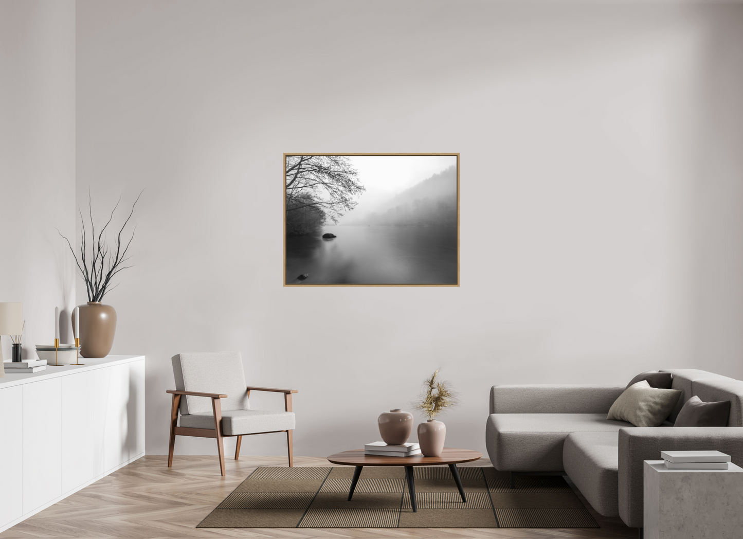 120 x 90 cm, 9- Impression sur forex + encadrement caisse américaine Winter #12 - Hiver #12