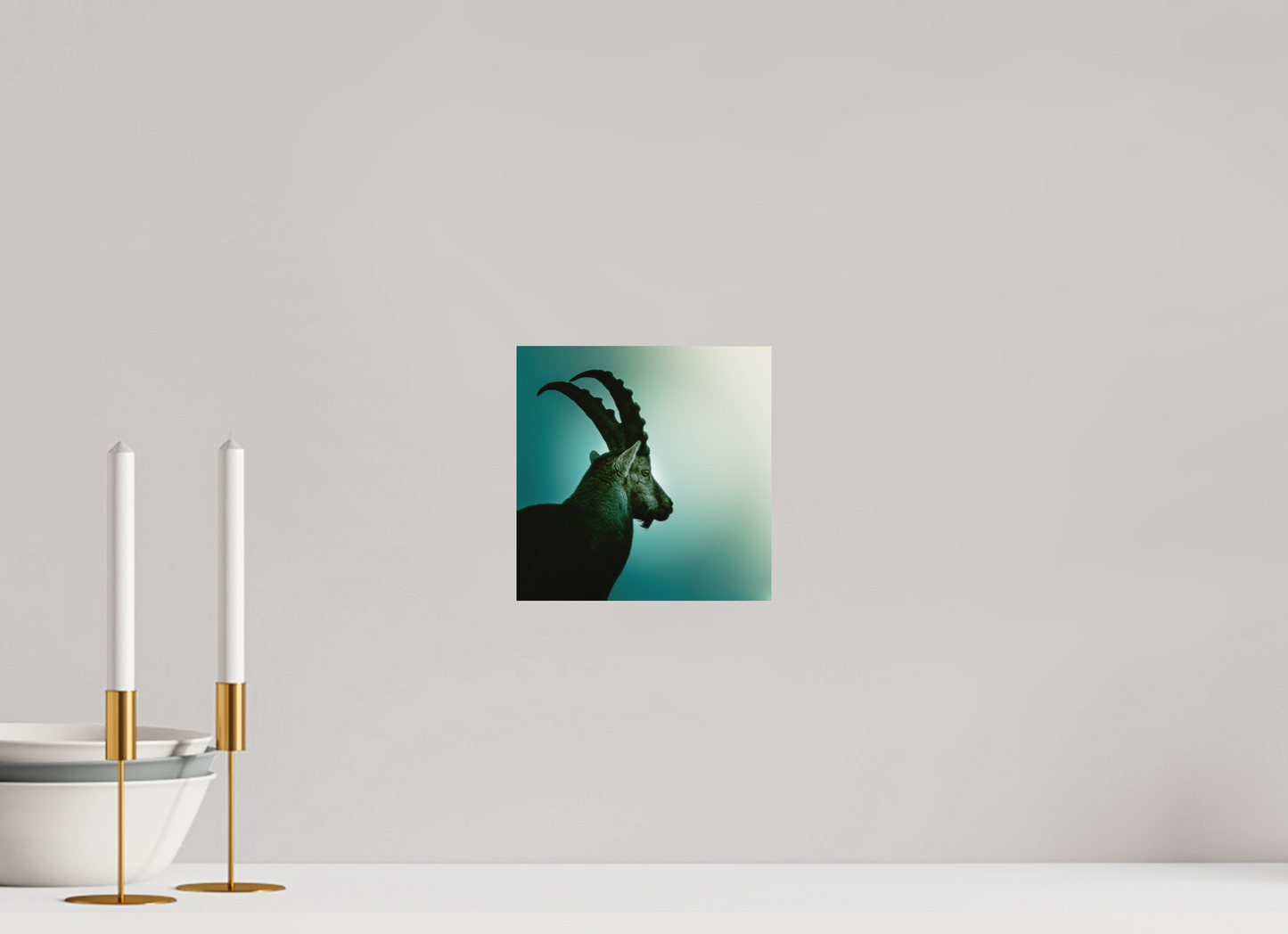 20 x 20 cm, 6- Impression directe couleur ou noir et blanc sur Alu Dibond + système de fixation Animal #2