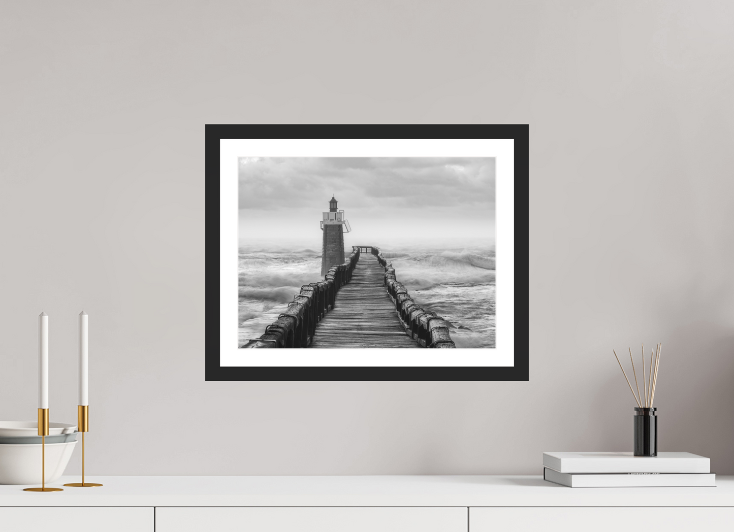 40 x 30 cm, 4- Tirage noir et blanc papier baryté + p.p + cadre Winter #13 - Hiver #13