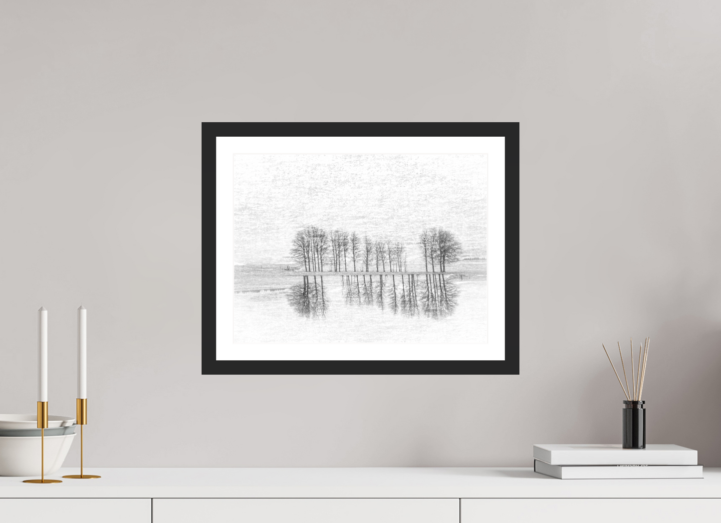 40 x 30 cm, 4- Tirage noir et blanc papier baryté + p.p + cadre Dreamlike vision #5 - Vision onirique #5