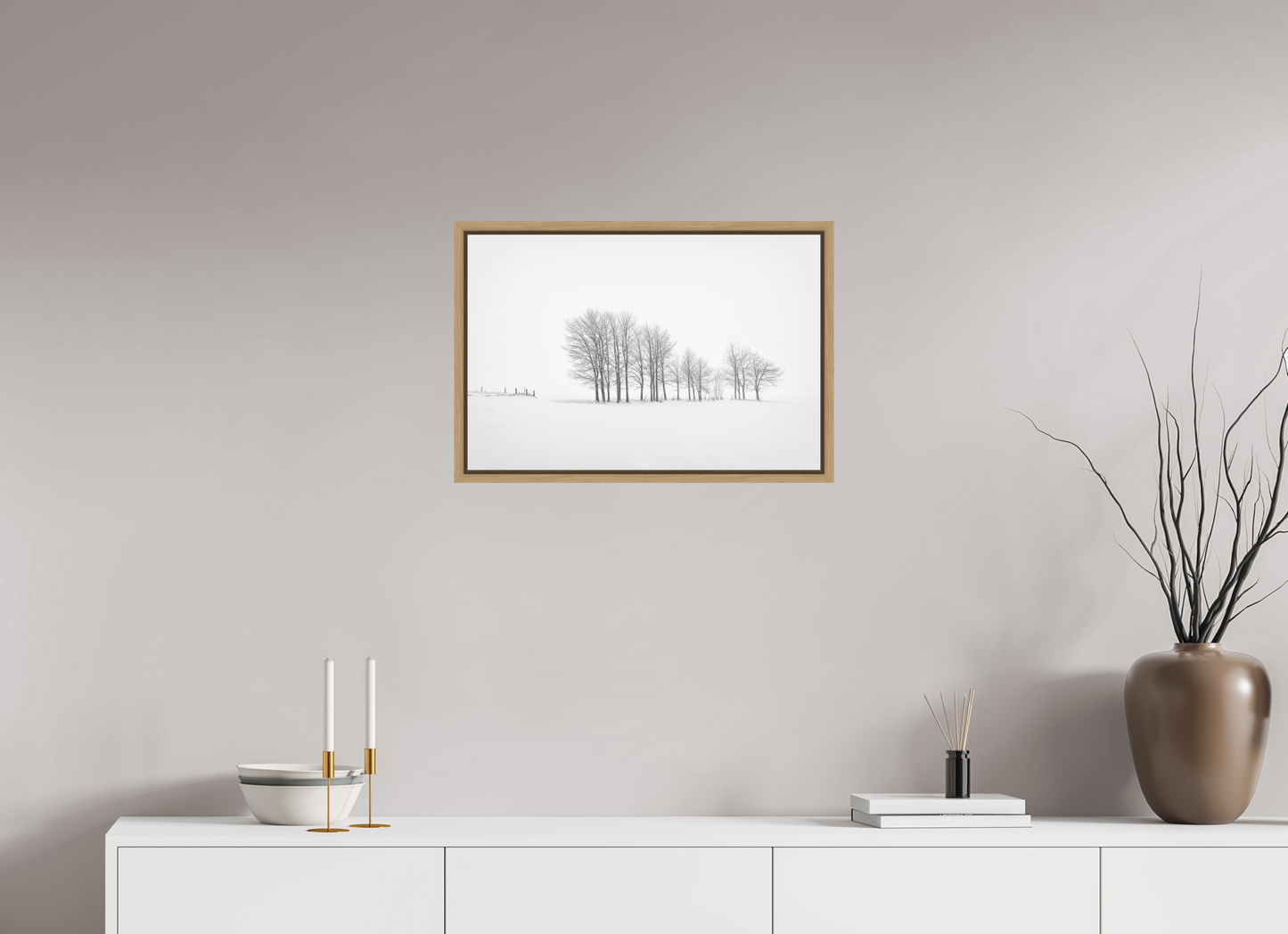 60 x 40 cm, 9- Impression sur forex + encadrement caisse américaine Winter #4 - Hiver #4