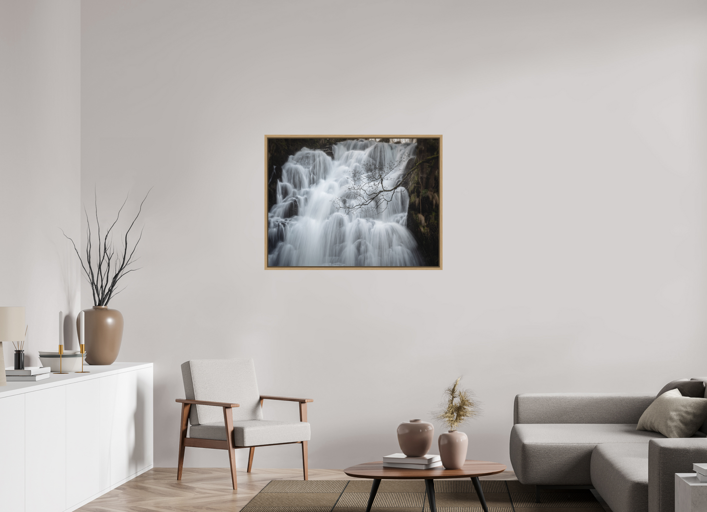 100 x 75 cm, Impression sur support rigide (Forex) avec cadre élégant type “caisse américaine” Dentelles