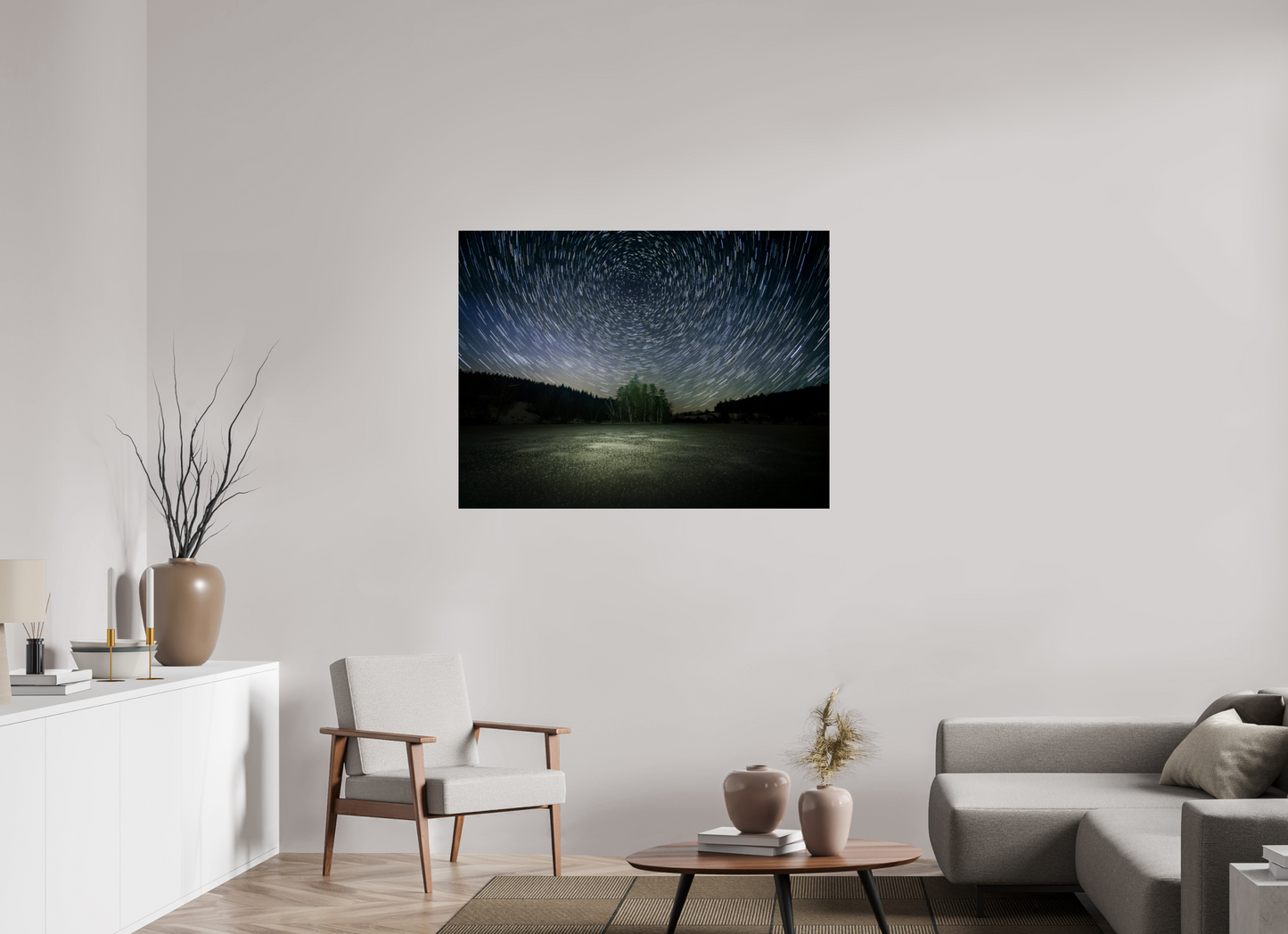 120 x 90 cm, Tirage couleur sur support solide en aluminium, recouvert d’une protection transparente (plexiglas). Ainsi s'écoule la nuit