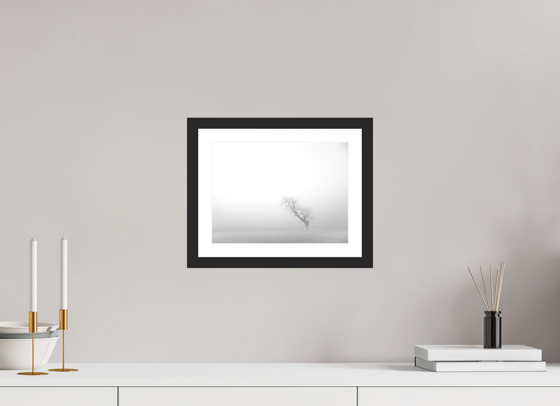 28 x 21 cm, 4- Tirage noir et blanc papier baryté + p.p + cadre Winter #7 - Hiver #7