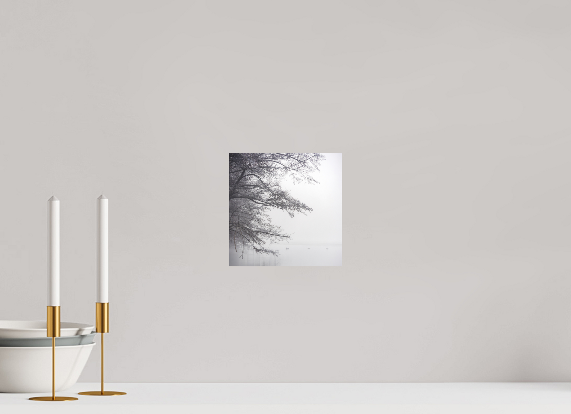 20 x 20 cm, 6- Impression directe couleur ou noir et blanc sur Alu Dibond + système de fixation Winter #18 - Hiver #18