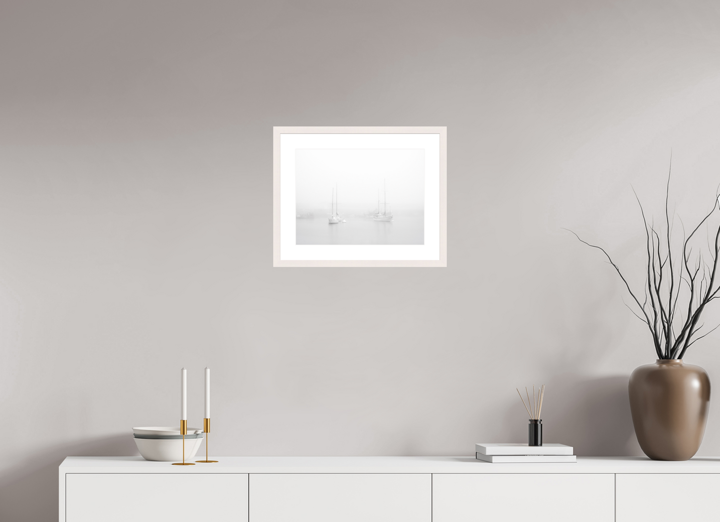 40 x 30 cm, Tirage Fine Art 30×40 cm — Passe-partout — Cadre Sérénité marine