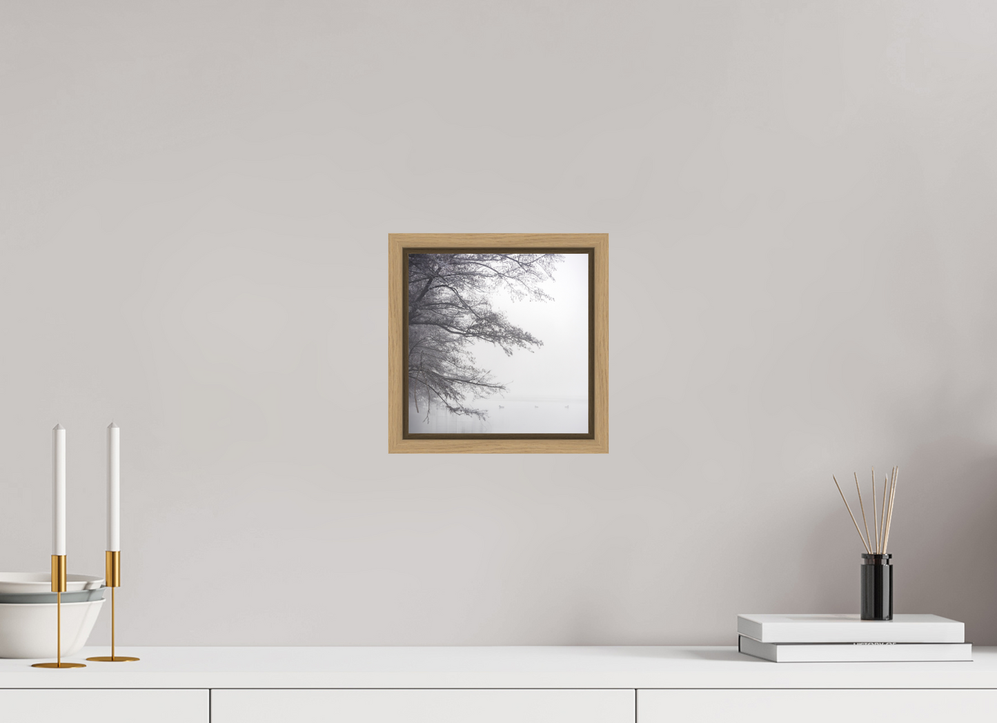 20 x 20 cm, 9- Impression sur forex + encadrement caisse américaine Winter #18 - Hiver #18