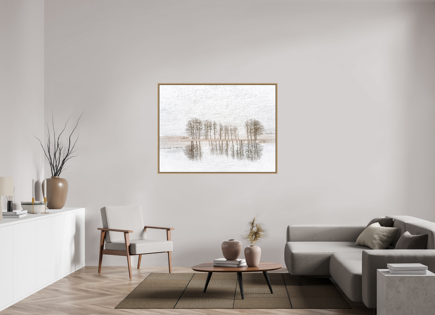 140 x 105 cm, Impression sur support rigide (Forex) avec cadre élégant type “caisse américaine” Renversant