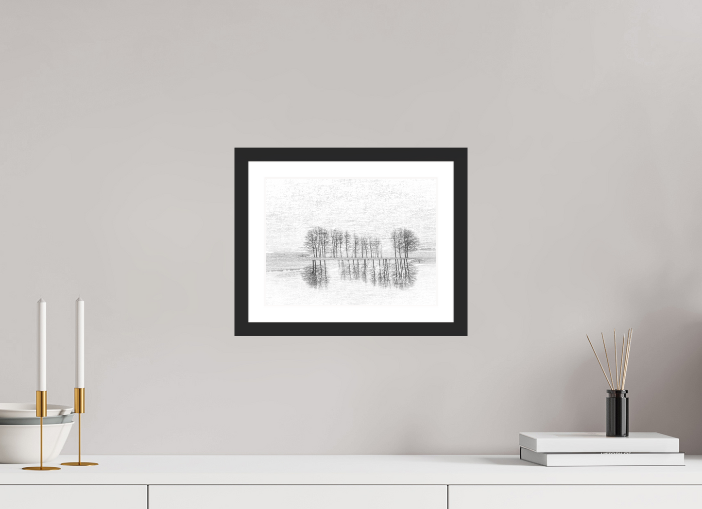 28 x 21 cm, 4- Tirage noir et blanc papier baryté + p.p + cadre Dreamlike vision #5 - Vision onirique #5