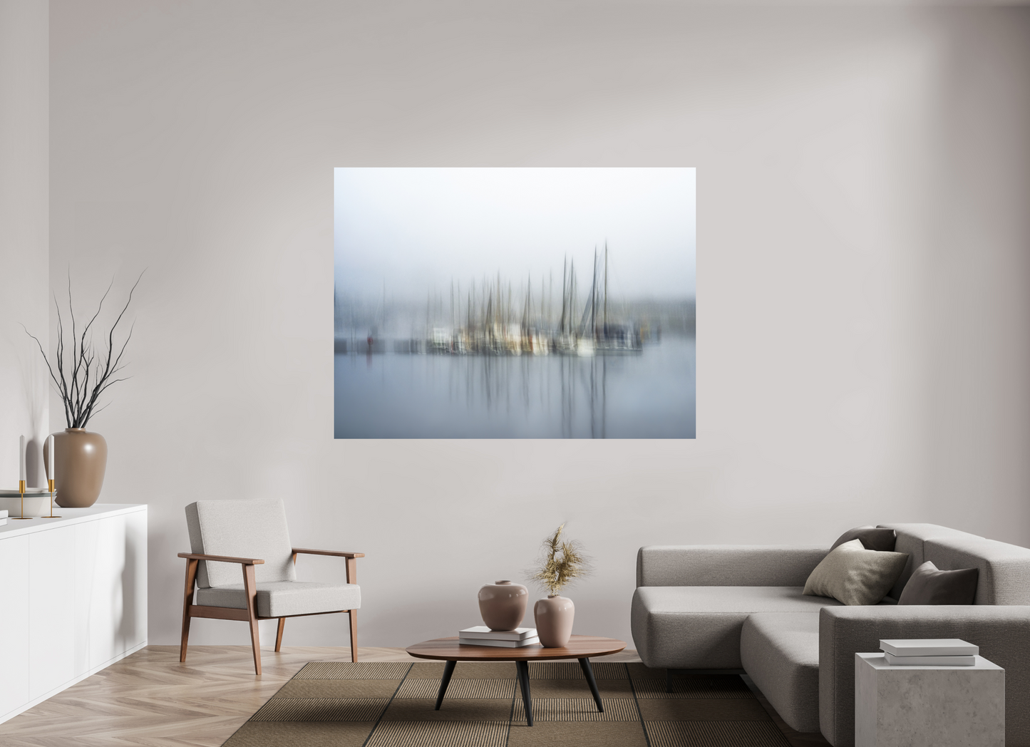 180 x 135 cm, Impression directe couleur ou noir et blanc sur plaque d'aluminium (Solidité-Durabilité) A quai