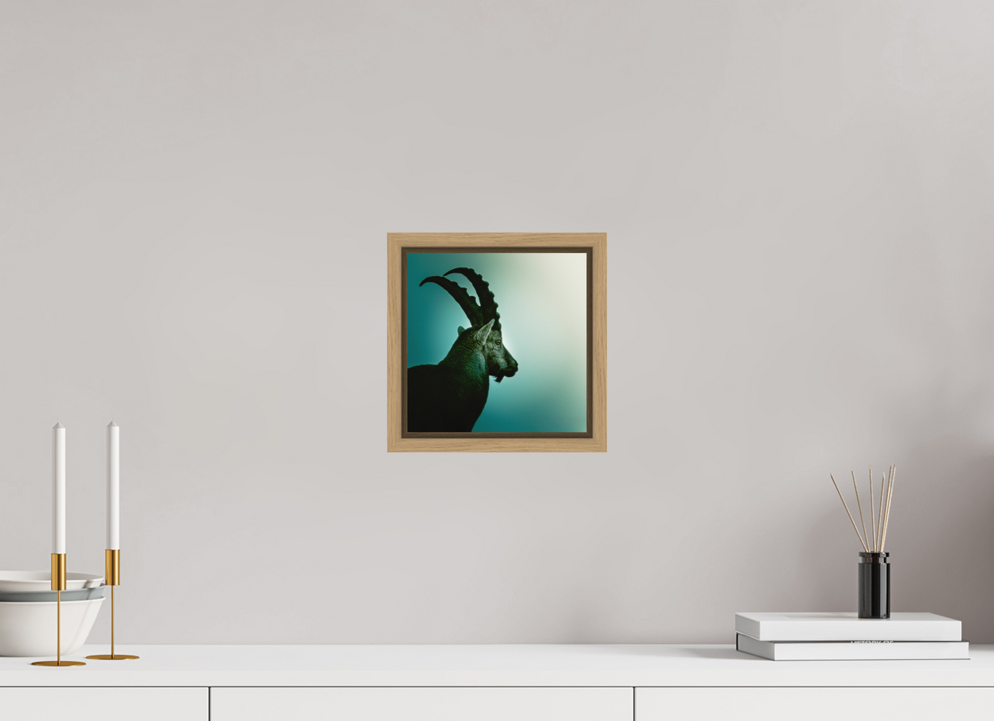 20 x 20 cm, 9- Impression sur forex + encadrement caisse américaine Animal #2