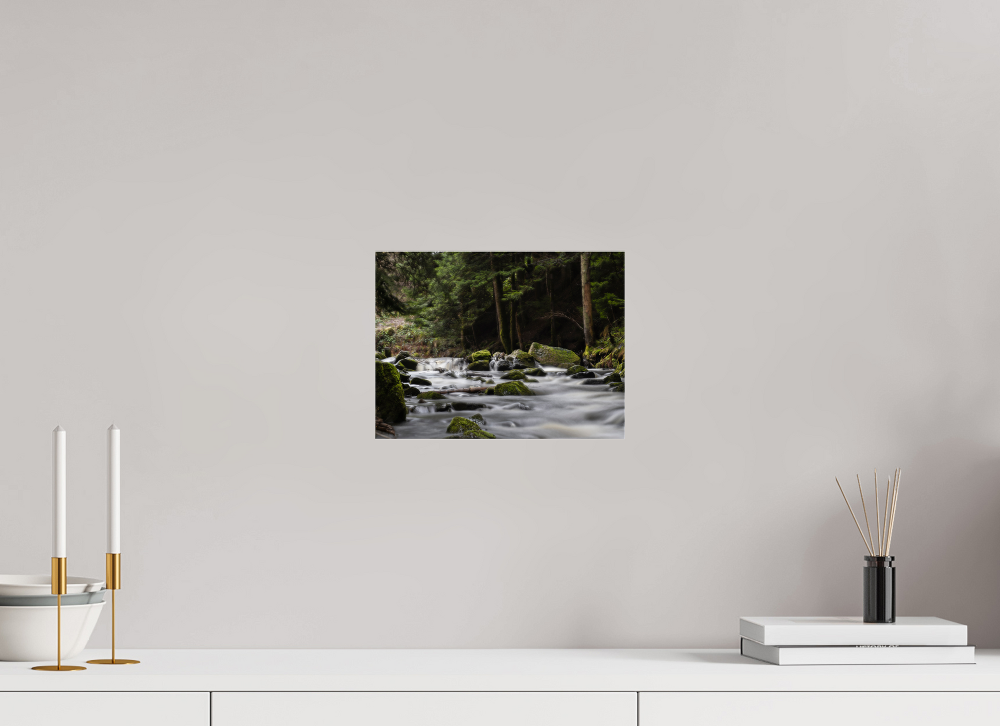 28 x 21 cm, 7- Tirage couleur collé sur Alu Dibond + plexiglass + système de fixation Waterfall #4 - Cascade #4