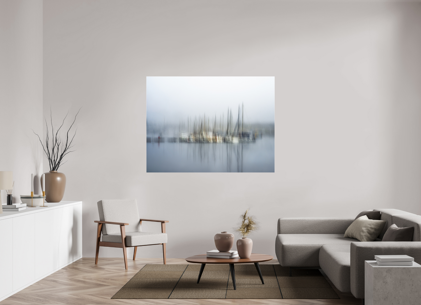160 x 120 cm, Tirage couleur sur support solide en aluminium, recouvert d’une protection transparente (plexiglas). A quai
