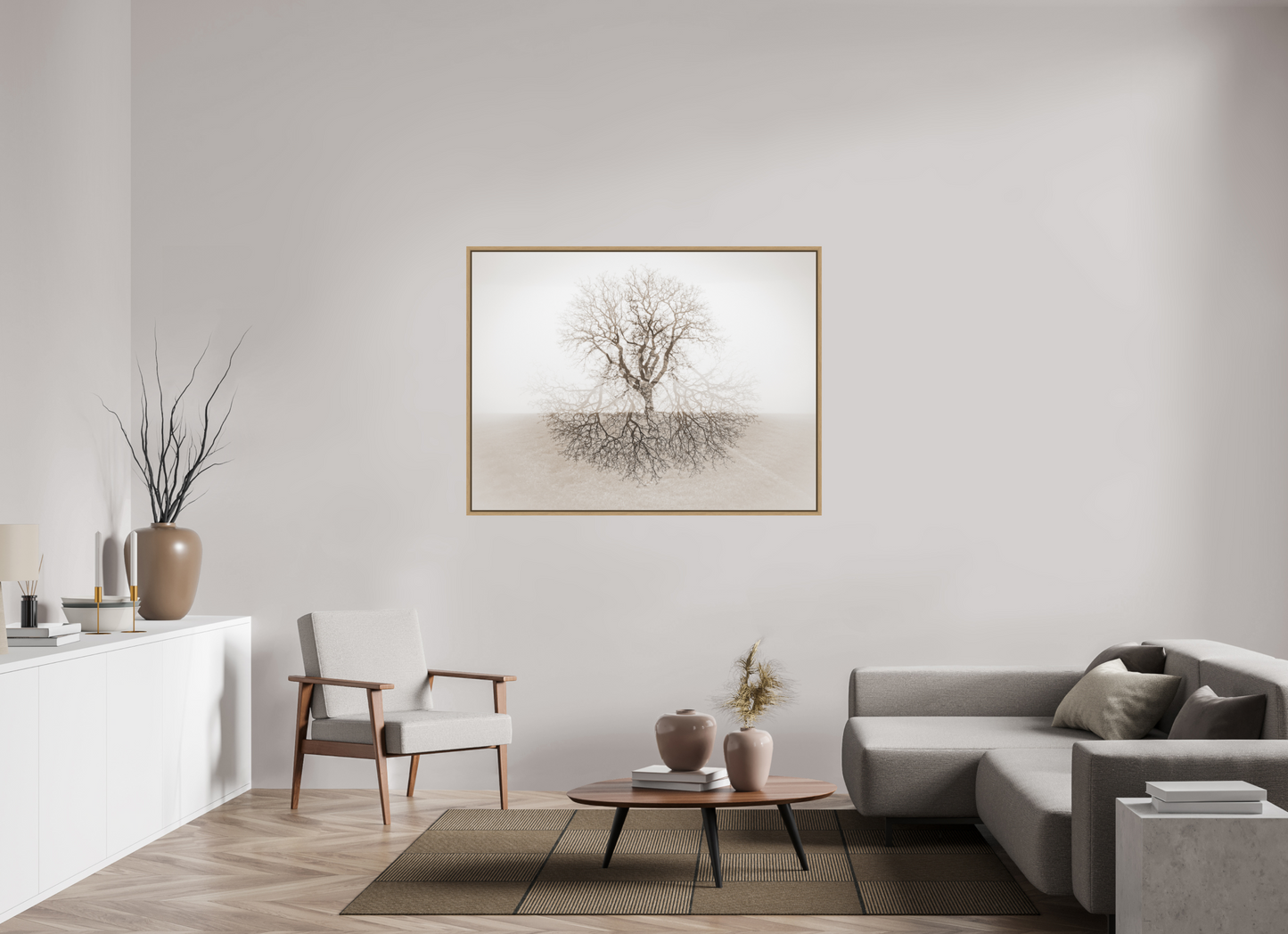 140 x 105 cm, Impression sur support rigide (Forex) avec cadre élégant type “caisse américaine” Jumeaux