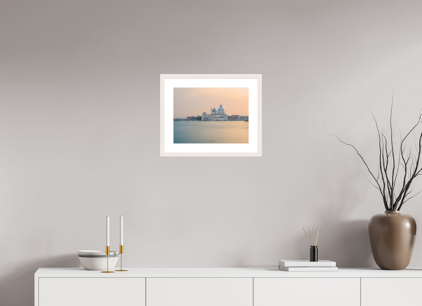 40 x 30 cm, Tirage Fine Art 30×40 cm — Passe-partout — Cadre Venise, souffle de lumière sur la Salute