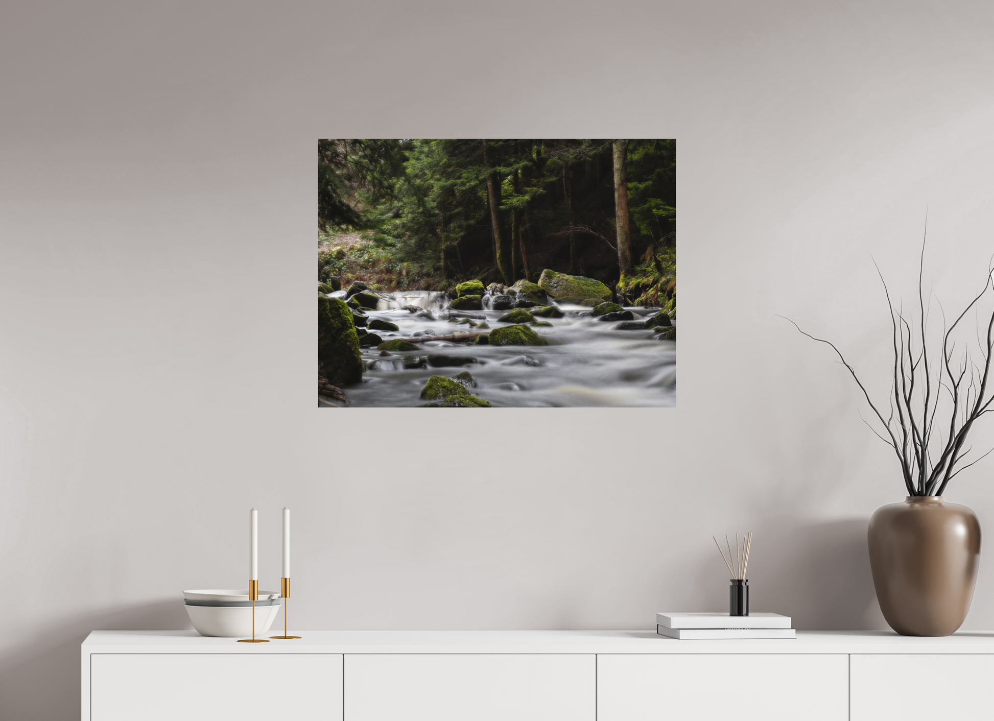 80 x 60 cm, 1- Tirage papier satiné couleur Waterfall #4 - Cascade #4