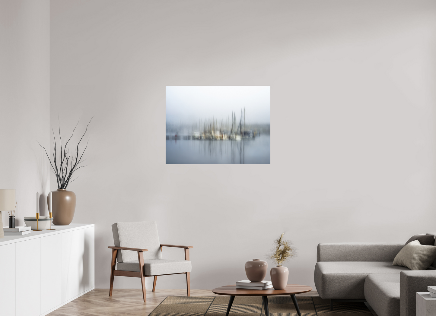 100 x 75 cm, Impression directe couleur ou noir et blanc sur plaque d'aluminium (Solidité-Durabilité) A quai