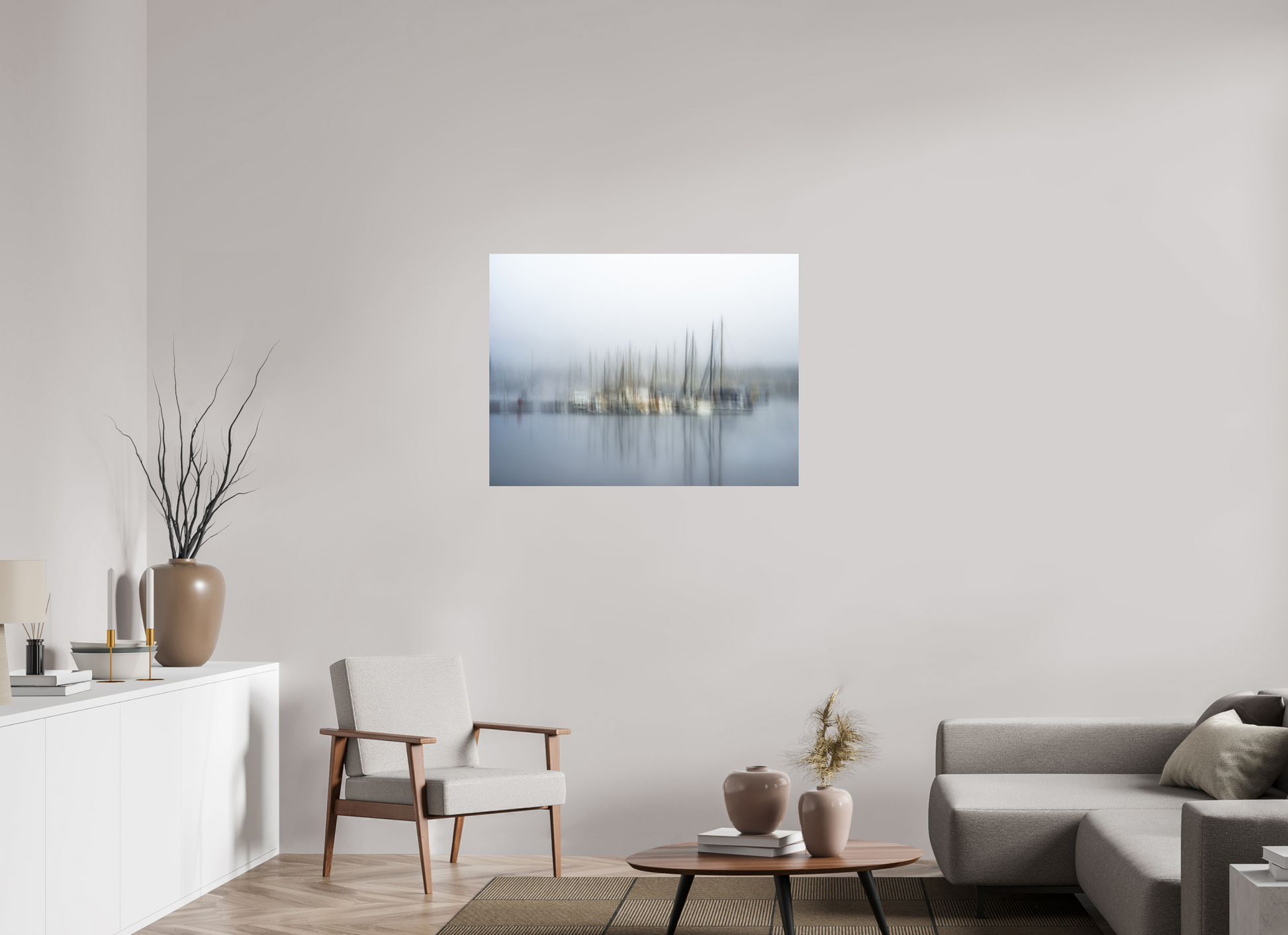 100 x 75 cm, Impression directe couleur ou noir et blanc sur plaque d'aluminium (Solidité-Durabilité) A quai