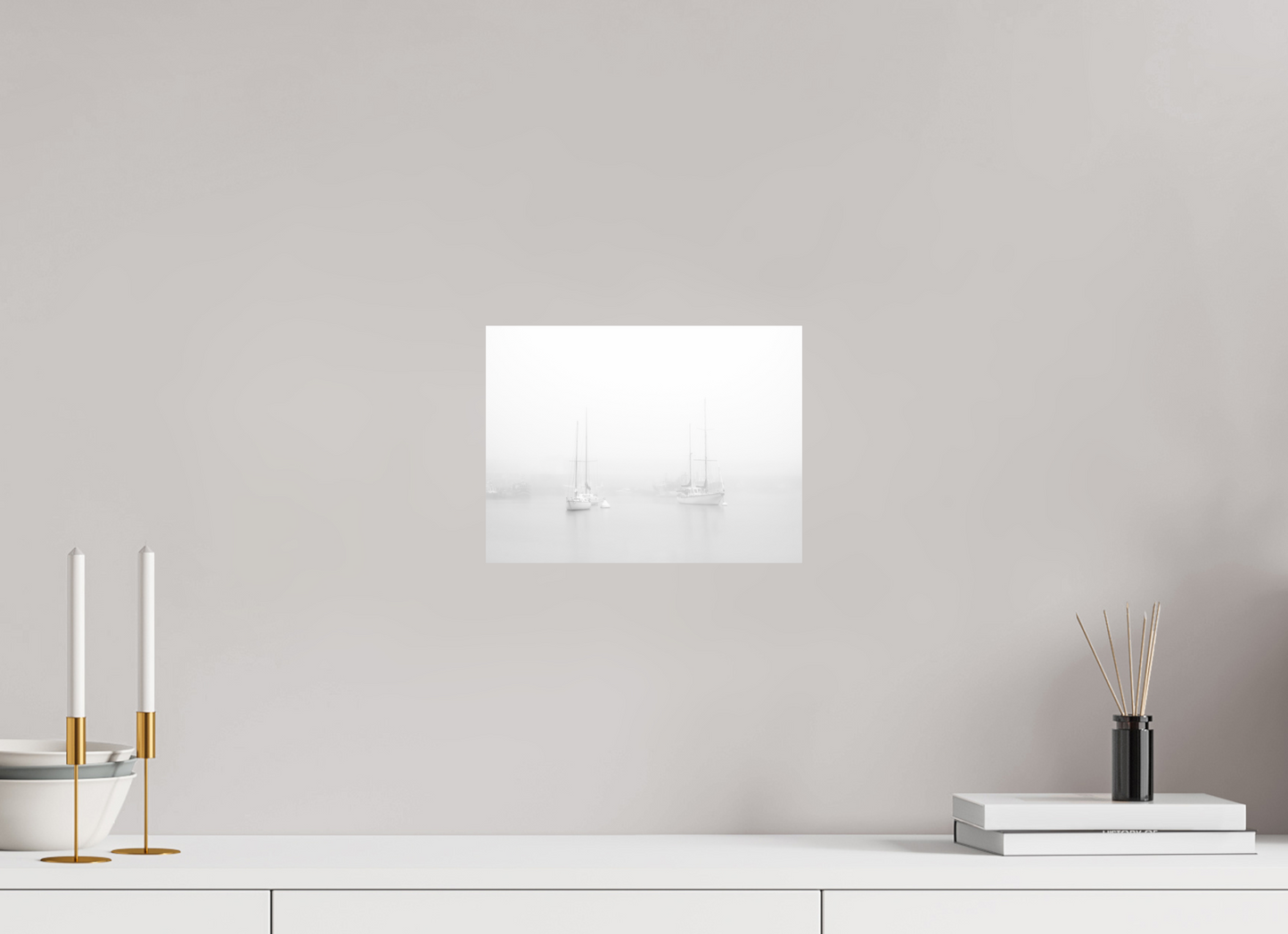 28 x 21 cm, 2- Tirage papier mat noir et blanc Sérénité Marine – Photo Murale