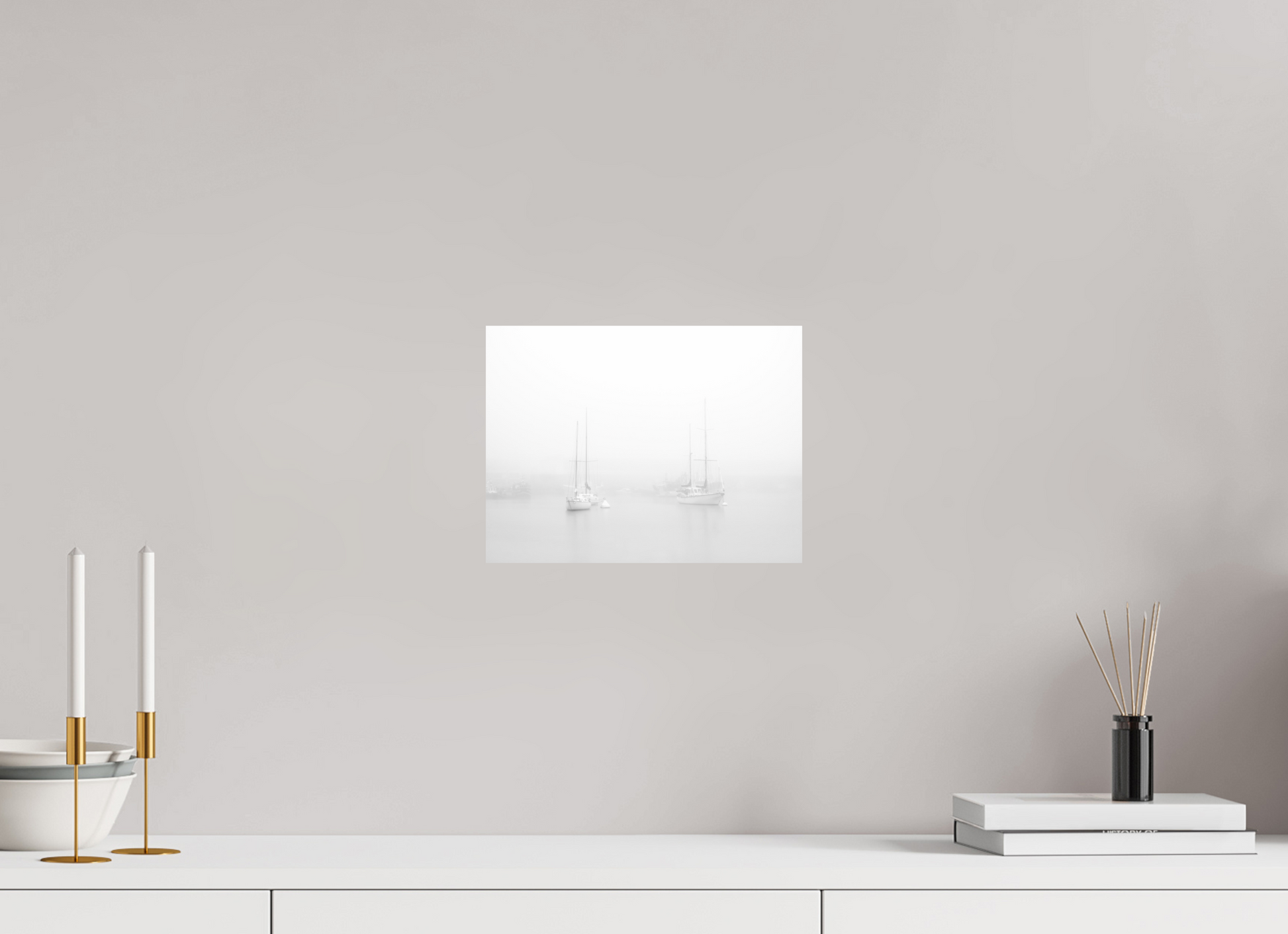 28 x 21 cm, 2- Tirage papier mat noir et blanc Sérénité Marine – Photo Murale