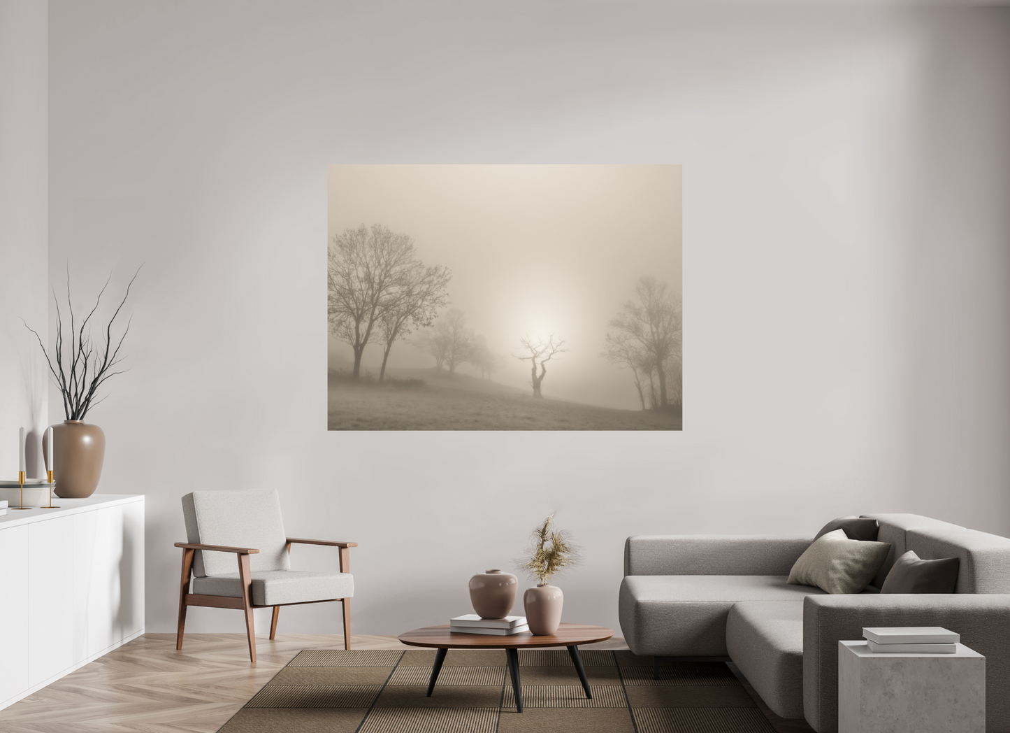 180 x 135 cm, Impression directe couleur ou noir et blanc sur plaque d'aluminium (Solidité-Durabilité) L'ancêtre