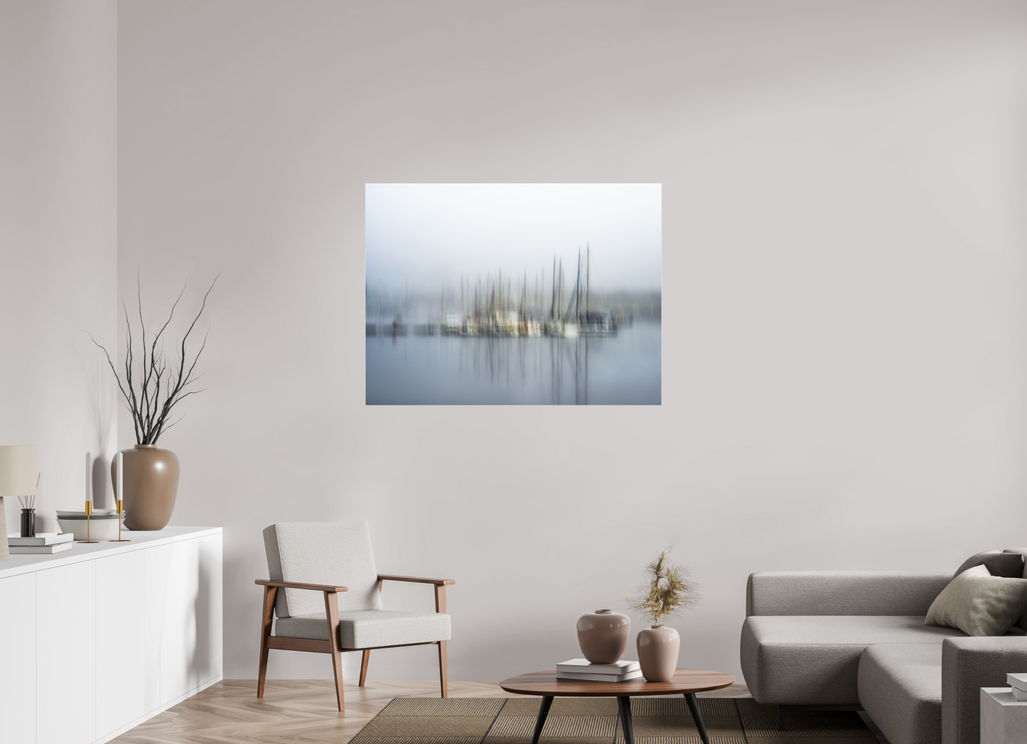 120 x 90 cm, Tirage couleur sur support solide en aluminium, recouvert d’une protection transparente (plexiglas). A quai