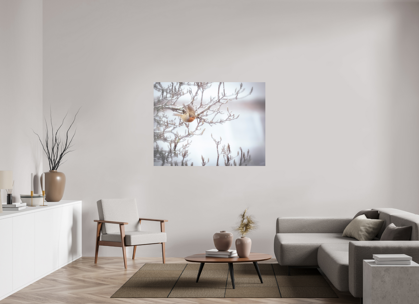 140 x 105 cm, Impression directe couleur ou noir et blanc sur plaque d'aluminium (Solidité-Durabilité) L'envol