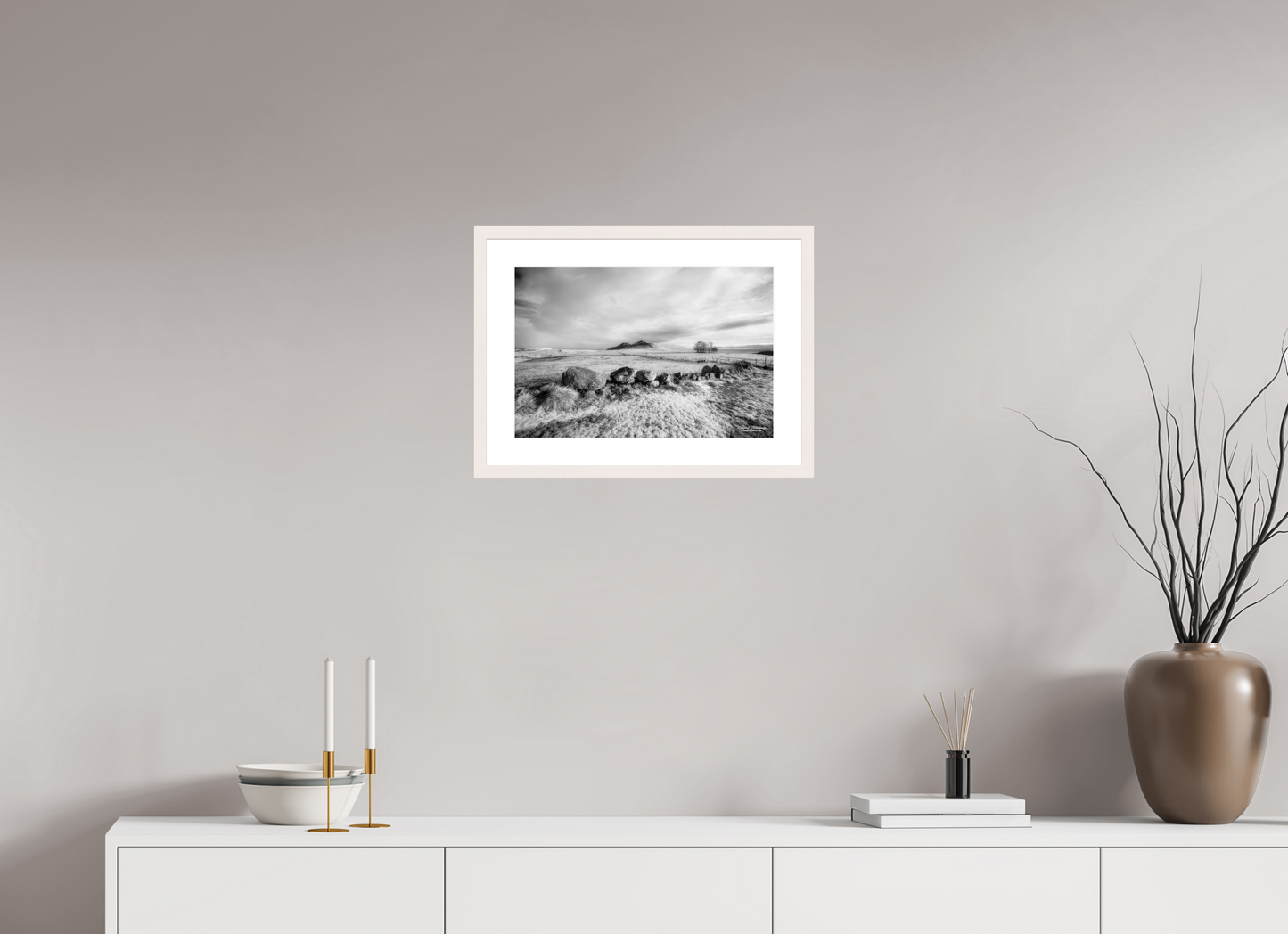 45 x 30 cm, Tirage Fine Art 30×40 cm — Passe-partout — Cadre Au pays du basalte
