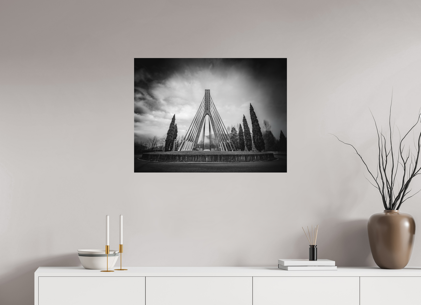 80 x 60 cm, 6- Impression directe couleur ou noir et blanc sur Alu Dibond + système de fixation Winter #15 - Hiver #15