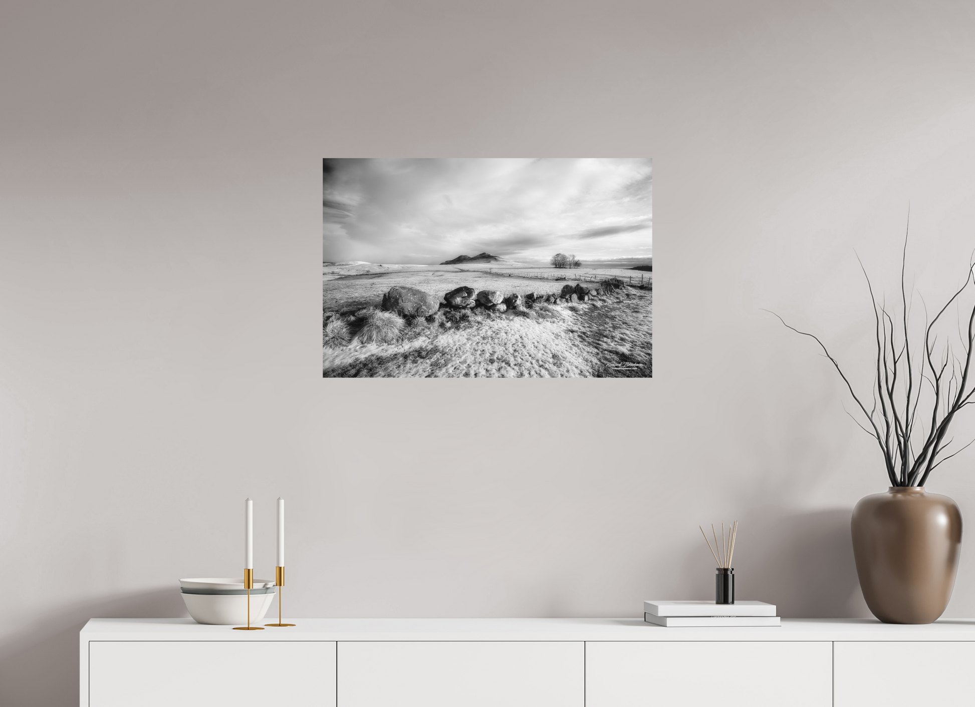 75 x 50 cm, 2- Tirage papier mat noir et blanc Winter #2 - Hiver #2