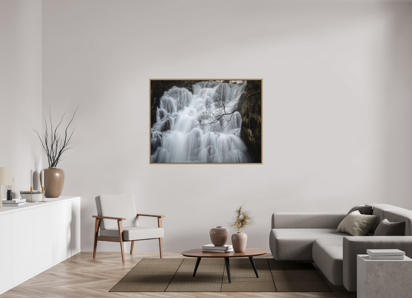 140 x 105 cm, Impression sur support rigide (Forex) avec cadre élégant type “caisse américaine” Dentelles