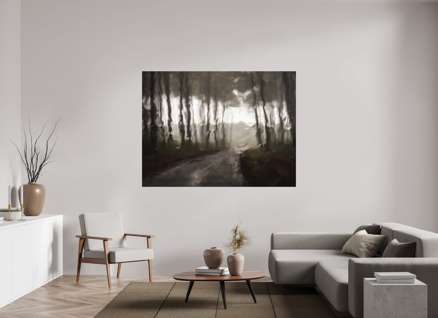 180 x 135 cm, Impression directe couleur ou noir et blanc sur plaque d'aluminium (Solidité-Durabilité) A travers les gouttes