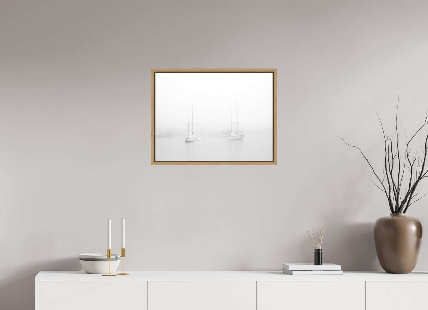 60 x 45 cm, 9- Impression sur forex + encadrement caisse américaine Sérénité Marine – Photo Murale