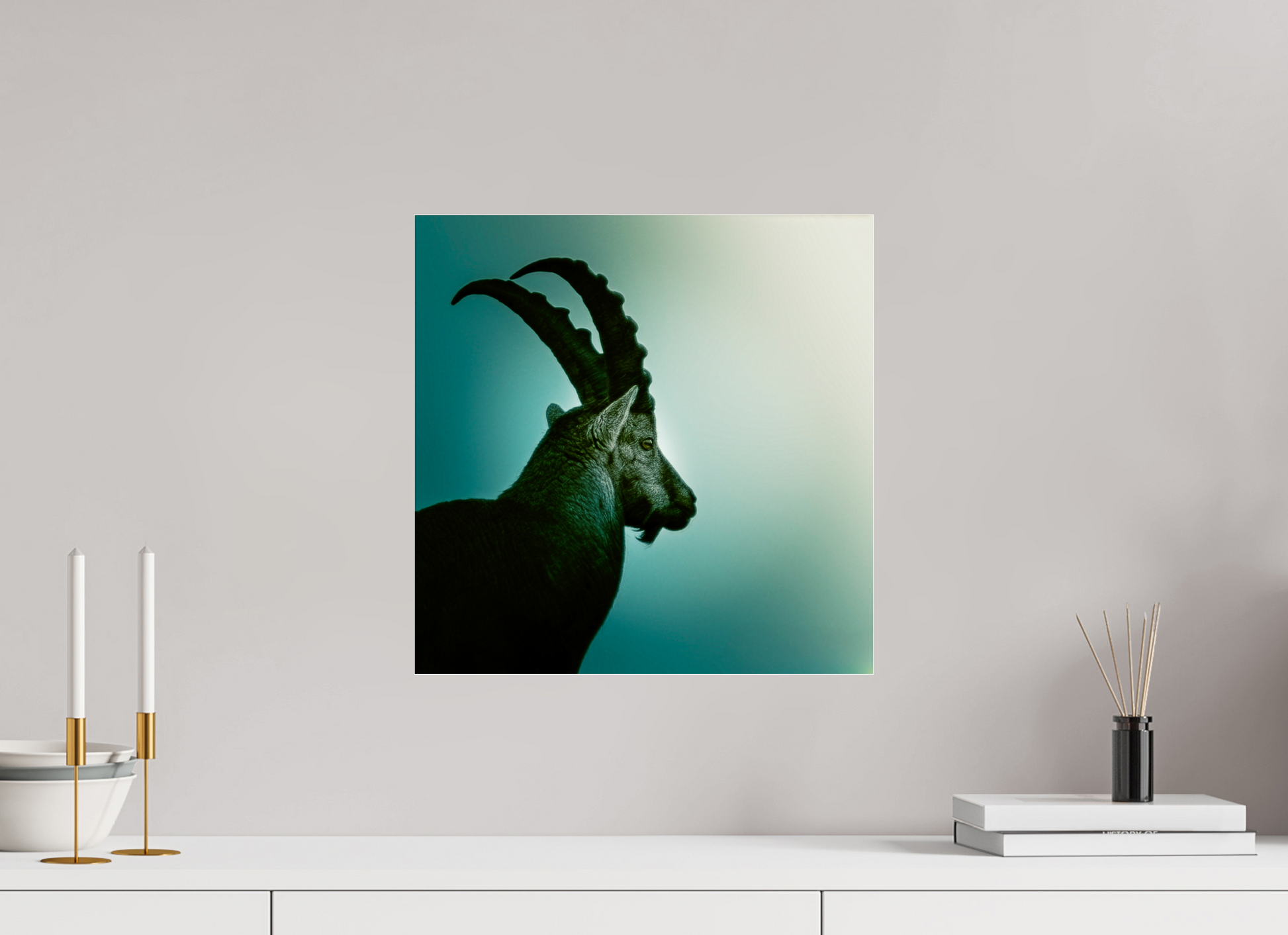 40 x 40 cm, 7- Tirage couleur collé sur Alu Dibond + plexiglass + système de fixation Animal #2