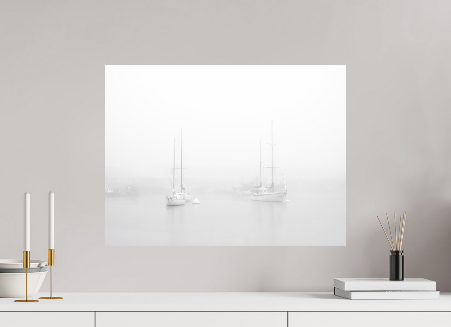 60 x 45 cm, 6- Impression directe couleur ou noir et blanc sur Alu Dibond + système de fixation Sérénité Marine – Photo Murale