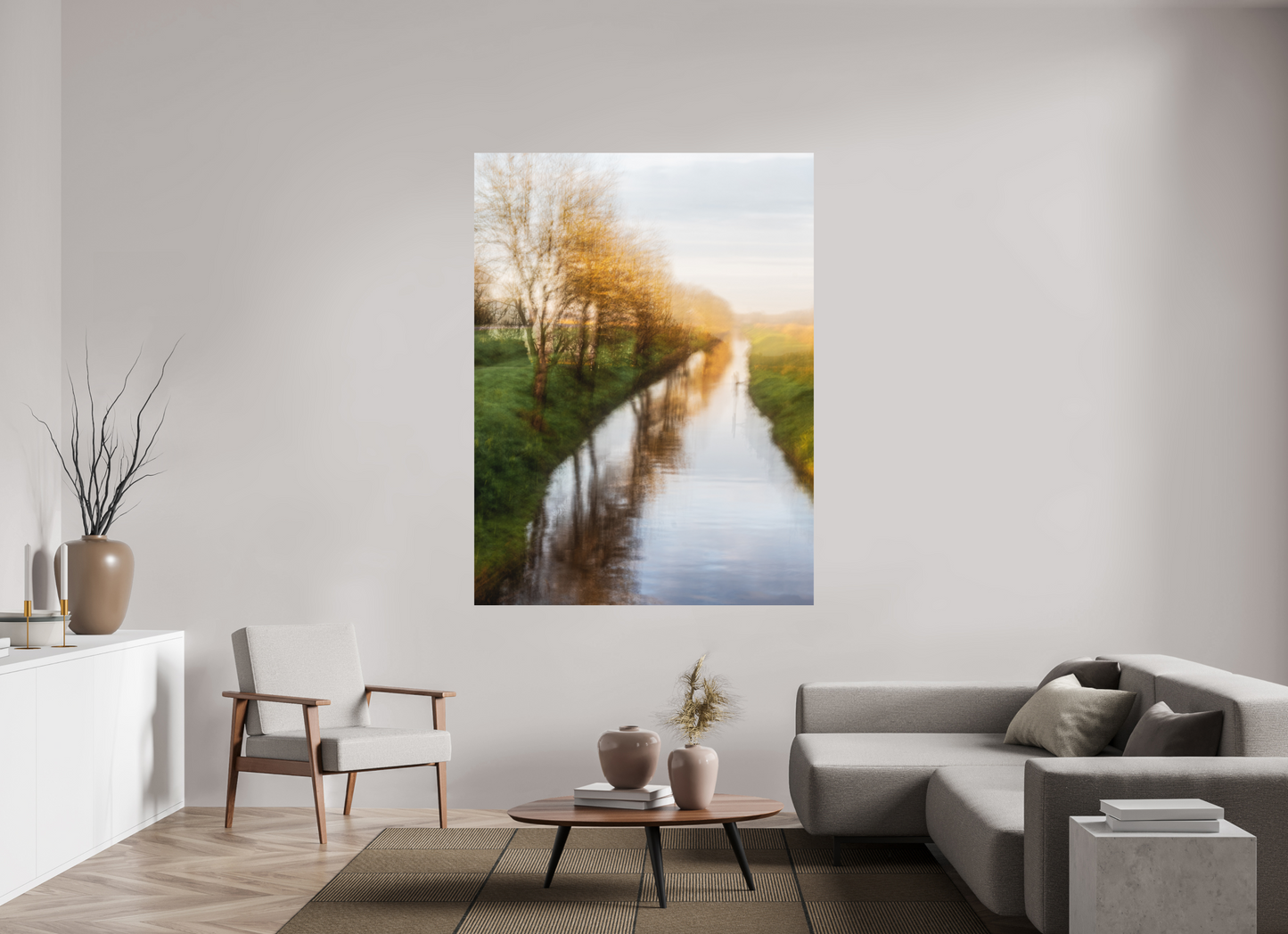 135 x 180 cm, Impression directe couleur ou noir et blanc sur plaque d'aluminium (Solidité-Durabilité) Arbres narcissiques