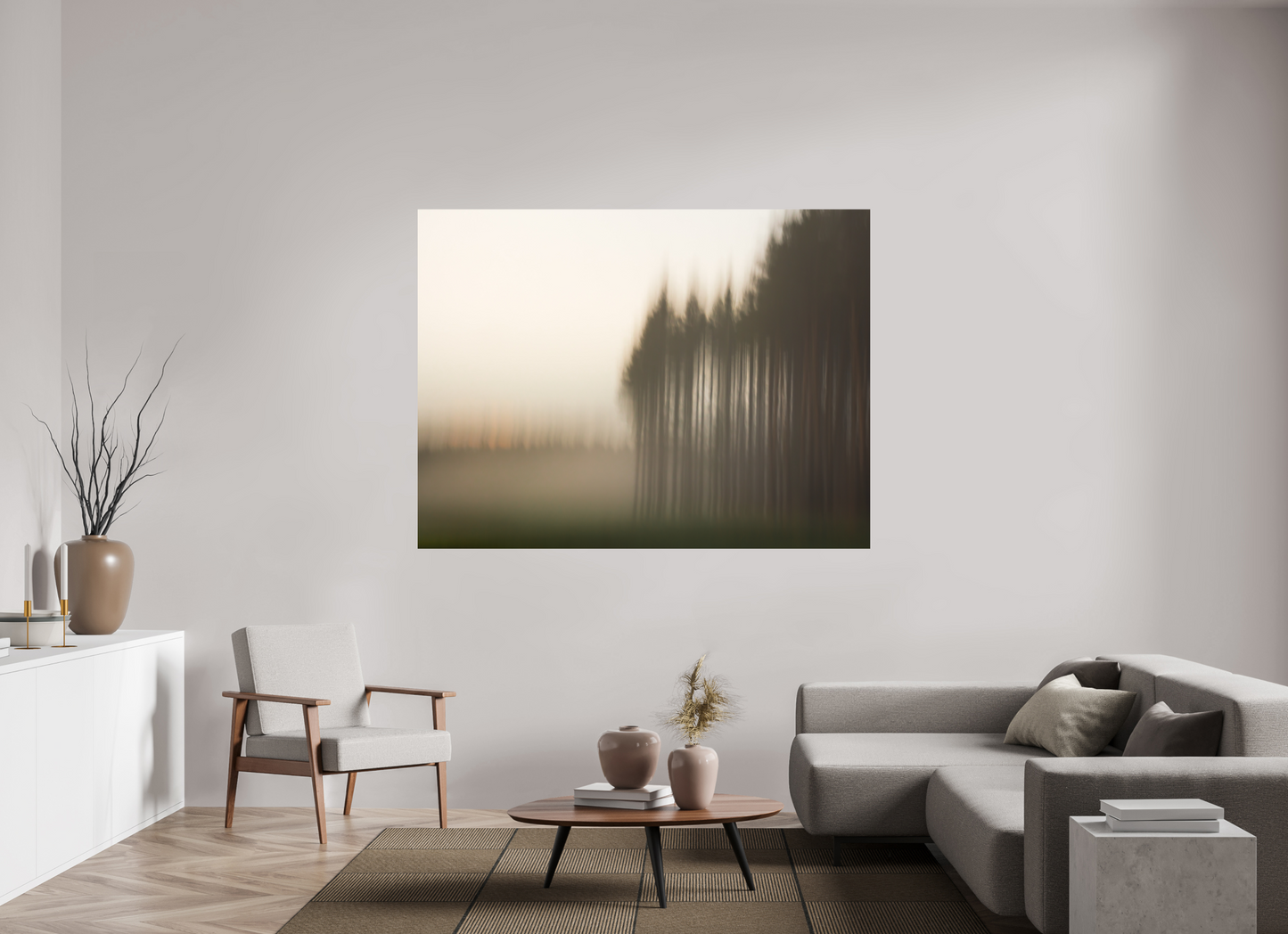 180 x 135 cm, Impression directe couleur ou noir et blanc sur plaque d'aluminium (Solidité-Durabilité) L'orée du bois