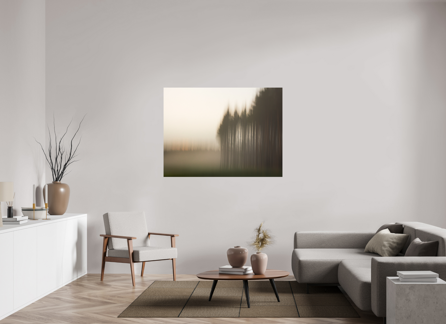 140 x 105 cm, Impression directe couleur ou noir et blanc sur plaque d'aluminium (Solidité-Durabilité) L'orée du bois