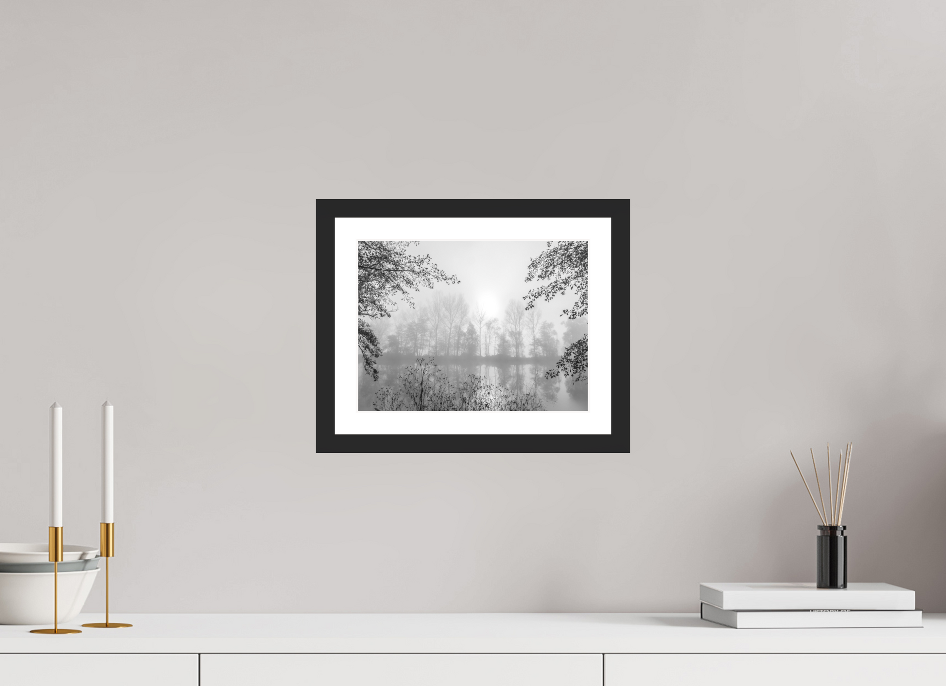 28 x 21 cm, 4- Tirage noir et blanc papier baryté + p.p + cadre Winter #19 - Hiver #19