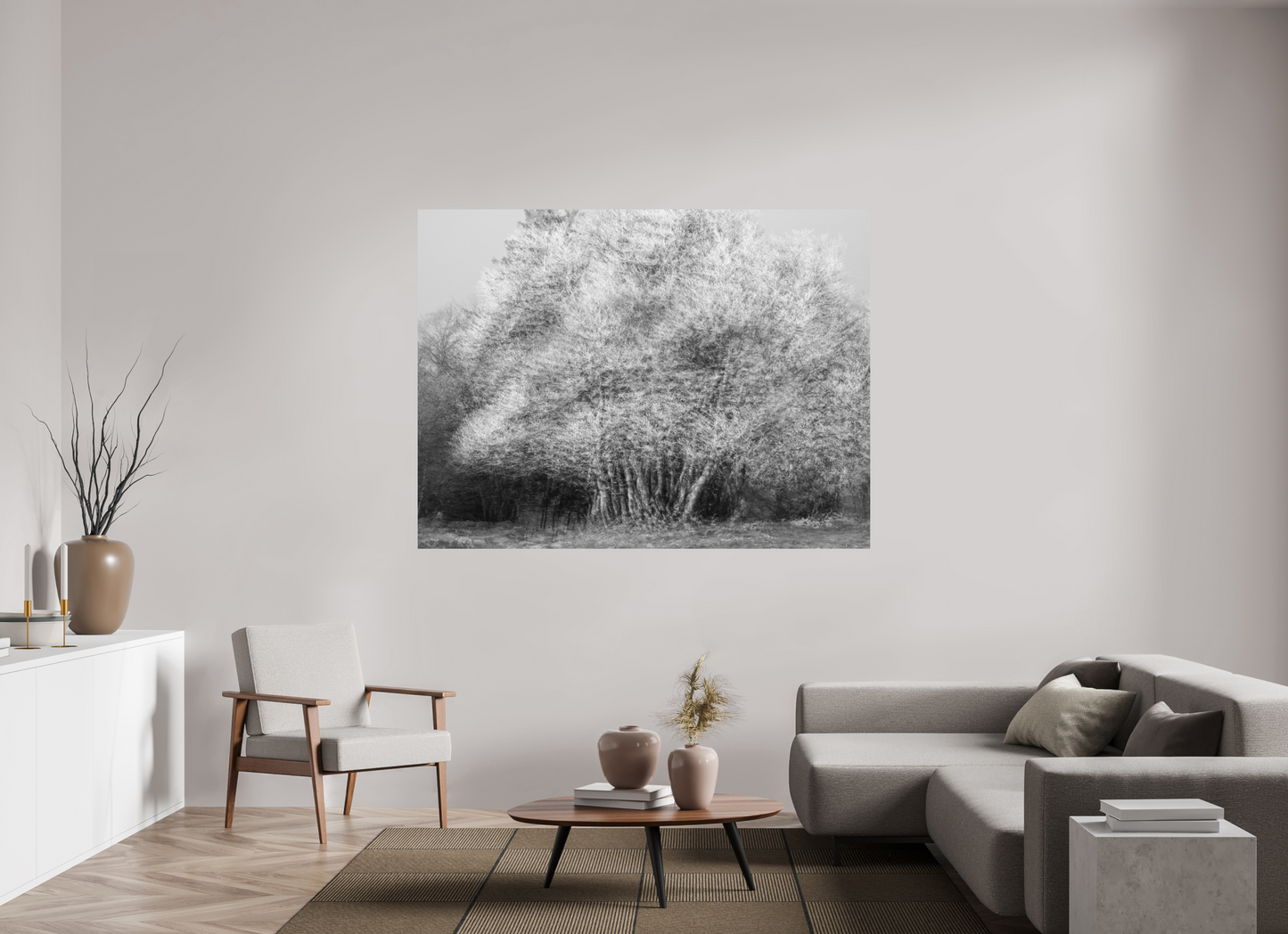 180 x 135 cm, Impression directe couleur ou noir et blanc sur plaque d'aluminium (Solidité-Durabilité) Clones