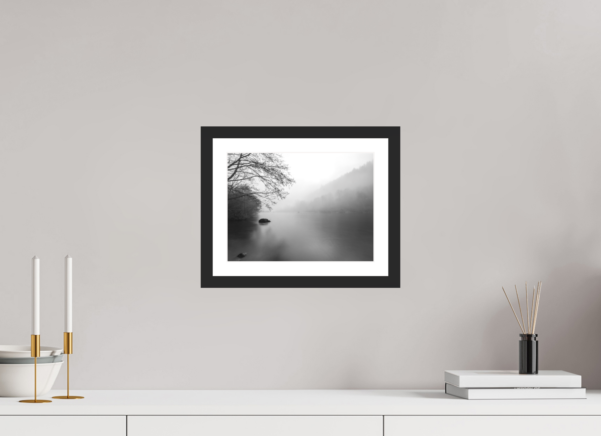 28 x 21 cm, 4- Tirage noir et blanc papier baryté + p.p + cadre Winter #12 - Hiver #12