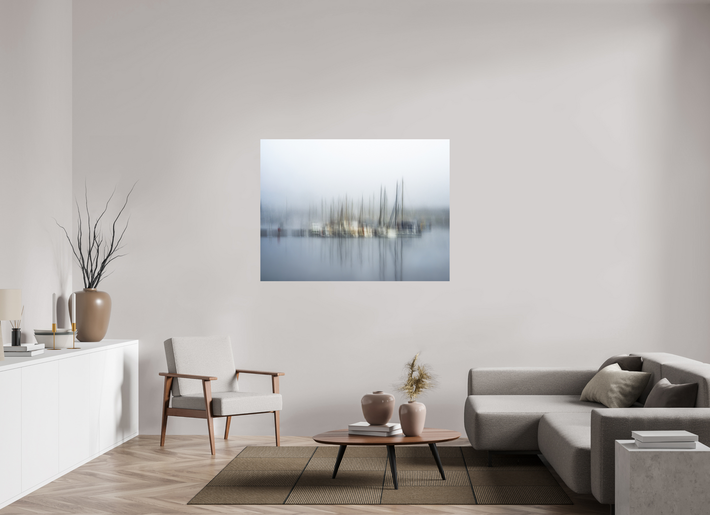 140 x 105 cm, Impression directe couleur ou noir et blanc sur plaque d'aluminium (Solidité-Durabilité) A quai