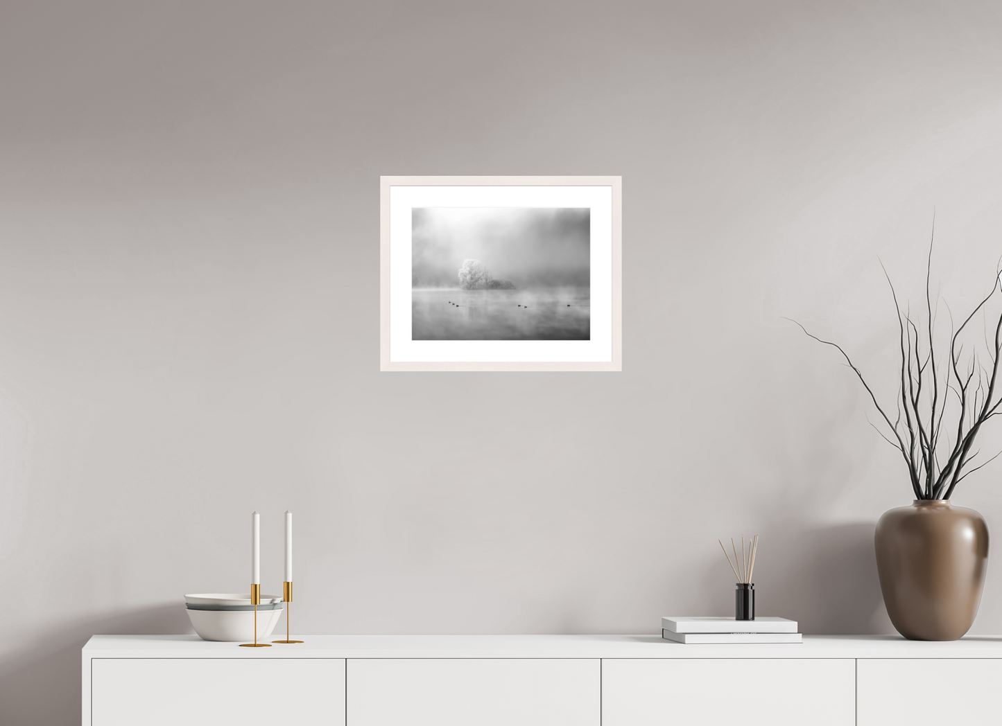 40 x 30 cm, Tirage Fine Art 30×40 cm — Passe-partout — Cadre Il faisait si froid Photo artistique pour décoration murale